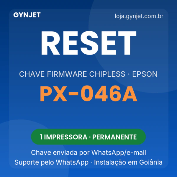 Reset Epson PX-046A chave firmware ChipLess — GYNJET
