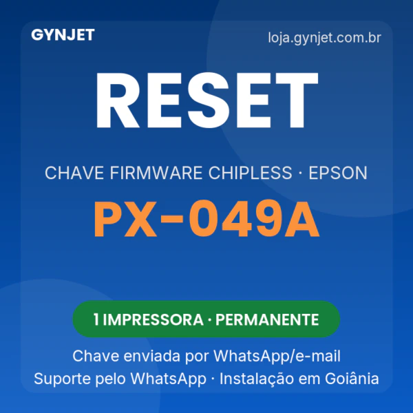 Reset Epson PX-049A chave firmware ChipLess — GYNJET