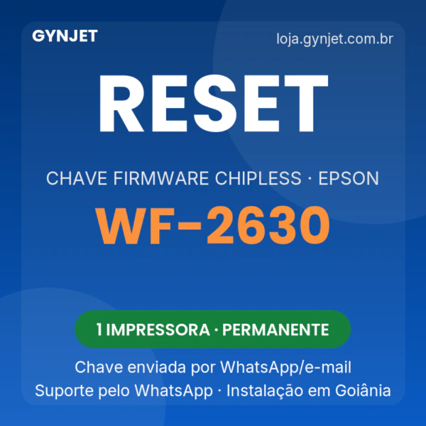 Reset Epson WF-2630 chave firmware ChipLess — GYNJET