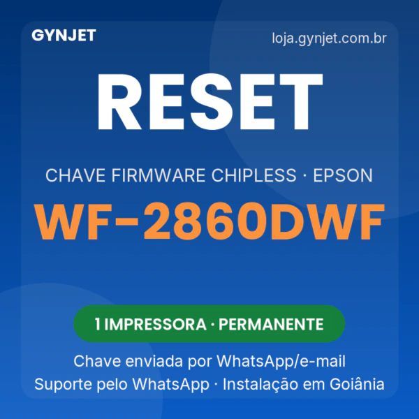 Reset Epson WF-2860DWF chave firmware ChipLess — GYNJET