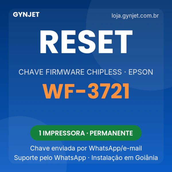 Reset Epson WF-3721 chave firmware ChipLess — GYNJET