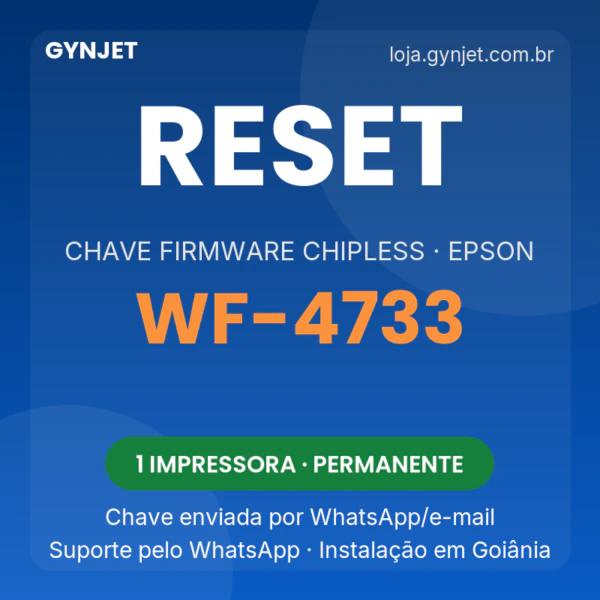 Reset Epson WF-4733 chave firmware ChipLess — GYNJET