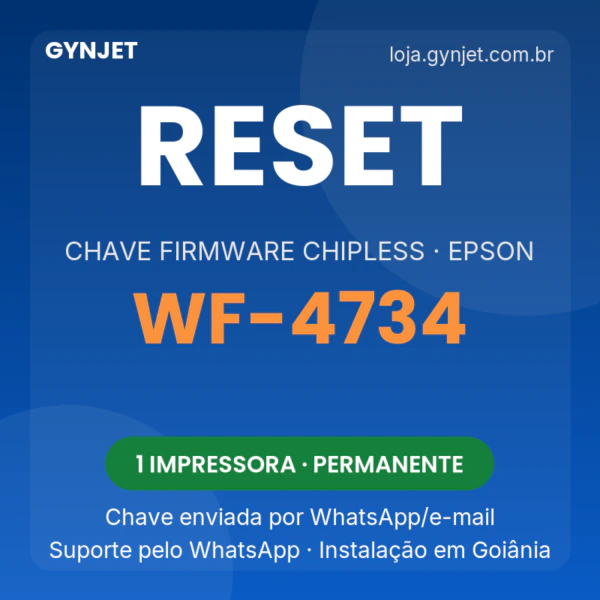 Reset Epson WF-4734 chave firmware ChipLess — GYNJET