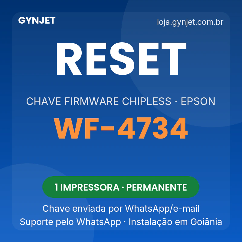 Reset Epson WF-4734 chave firmware ChipLess — GYNJET
