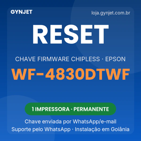 Reset Epson WF-4830DTWF chave firmware ChipLess — GYNJET