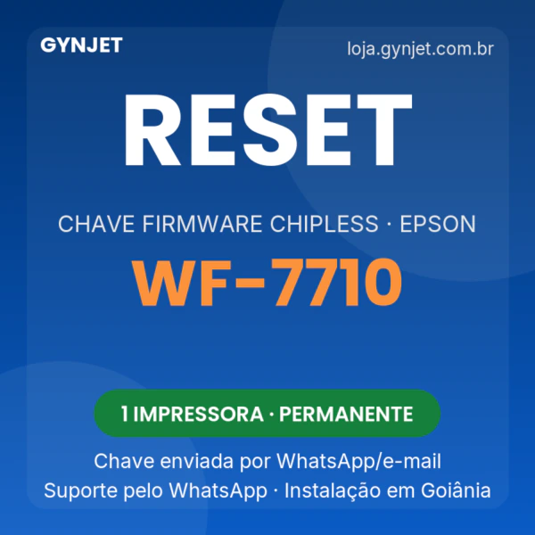 Reset Epson WF-7710 chave firmware ChipLess — GYNJET