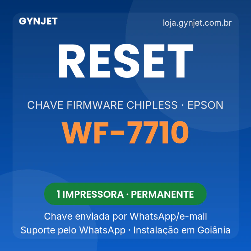Reset Epson WF-7710 chave firmware ChipLess — GYNJET
