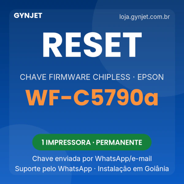 Reset Epson WF-C5790a chave firmware ChipLess — GYNJET