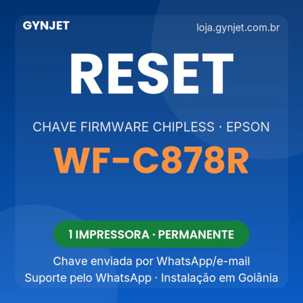 Reset Epson WF-C878R chave firmware ChipLess — GYNJET