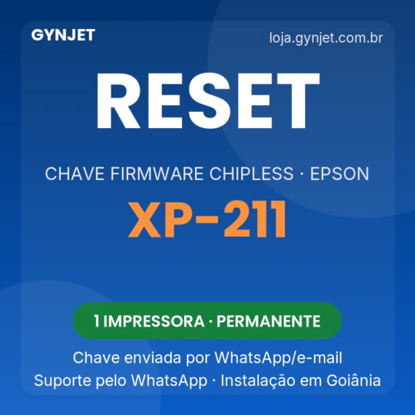 Reset Epson XP-211 chave firmware ChipLess — GYNJET