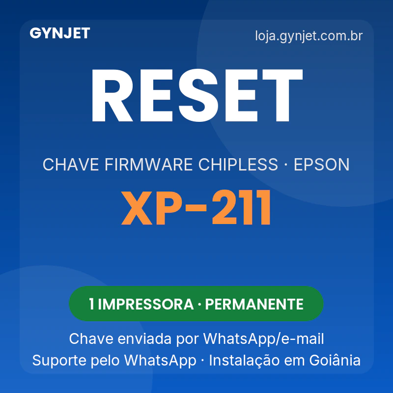 Reset Epson XP-211 chave firmware ChipLess — GYNJET