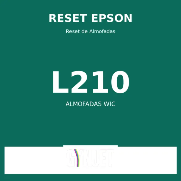 Reset Epson L210 - Reset Almofadas WIC - Gynjet