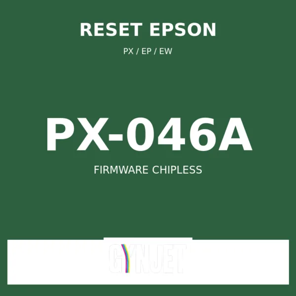 Reset Epson PX-046A - Chave Firmware ChipLess - Gynjet