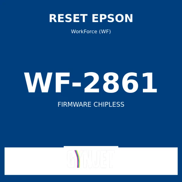 Reset Epson WF-2861 - Chave Firmware ChipLess - Gynjet
