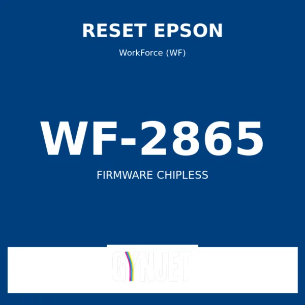 Reset Epson WF-2865 - Chave Firmware ChipLess - Gynjet