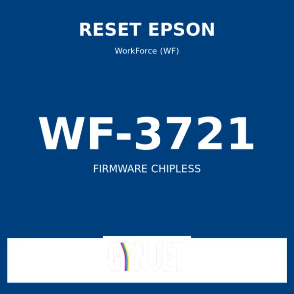 Reset Epson WF-3721 - Chave Firmware ChipLess - Gynjet