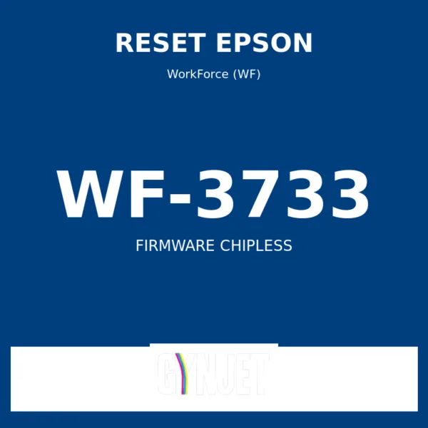 Reset Epson WF-3733 - Chave Firmware ChipLess - Gynjet
