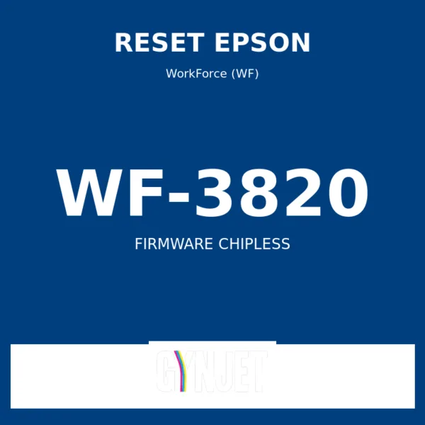 Reset Epson WF-3820 - Chave Firmware ChipLess - Gynjet