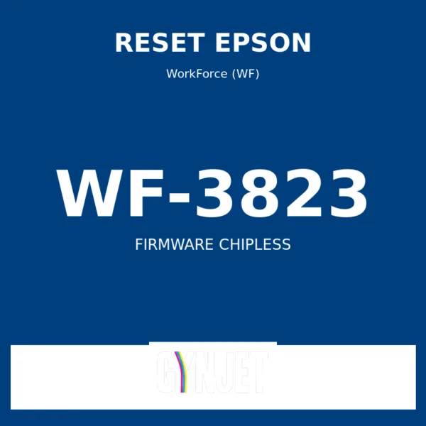 Reset Epson WF-3823 - Chave Firmware ChipLess - Gynjet