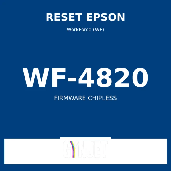 Reset Epson WF-4820 - Chave Firmware ChipLess - Gynjet