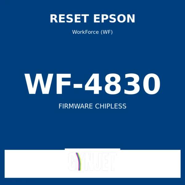 Reset Epson WF-4830 - Chave Firmware ChipLess - Gynjet