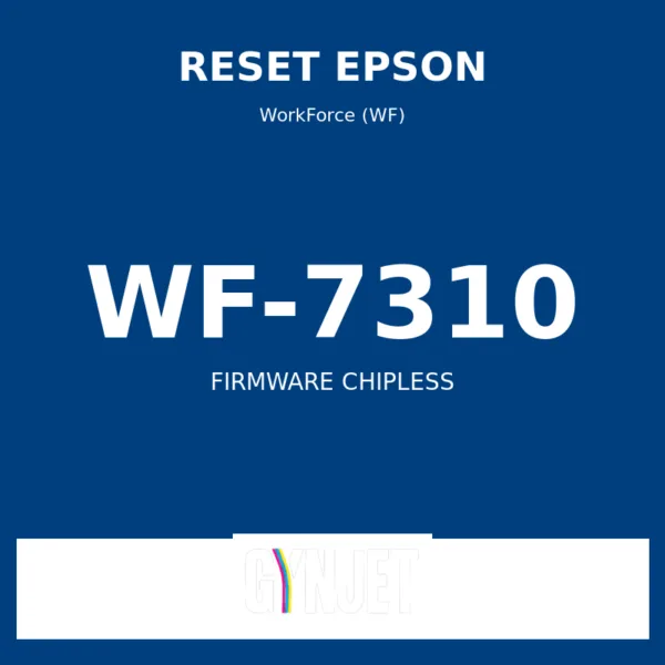 Reset Epson WF-7310 - Chave Firmware ChipLess - Gynjet