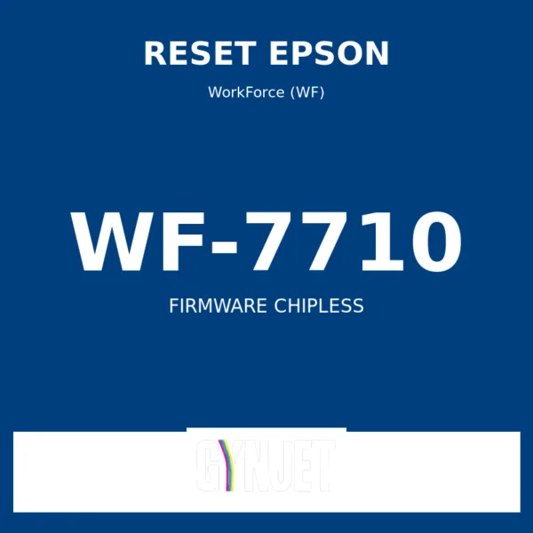 Reset Epson WF-7710 - Chave Firmware ChipLess - Gynjet
