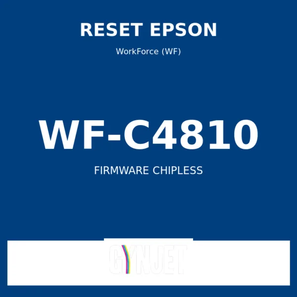 Reset Epson WF-C4810 - Chave Firmware ChipLess - Gynjet