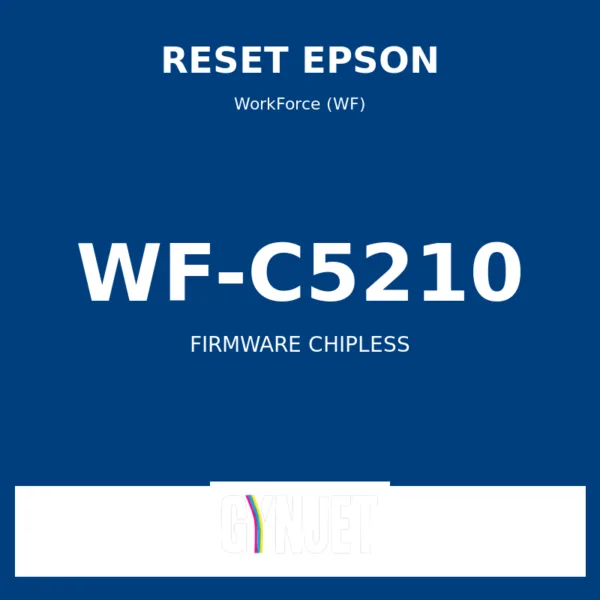 Reset Epson WF-C5210 - Chave Firmware ChipLess - Gynjet