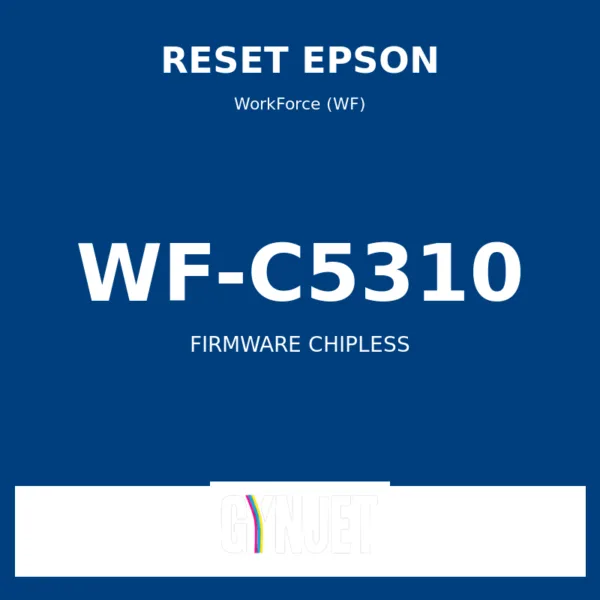 Reset Epson WF-C5310 - Chave Firmware ChipLess - Gynjet