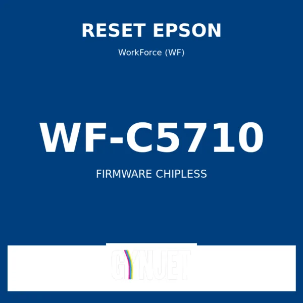 Reset Epson WF-C5710 - Chave Firmware ChipLess - Gynjet