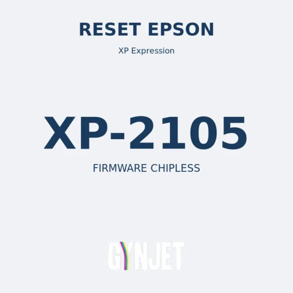 Reset Epson XP-2105 - Chave Firmware ChipLess - Gynjet