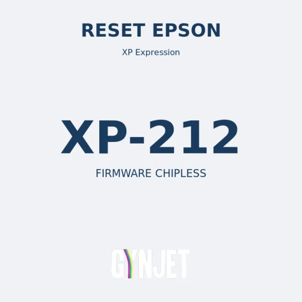 Reset Epson XP-212 - Chave Firmware ChipLess - Gynjet