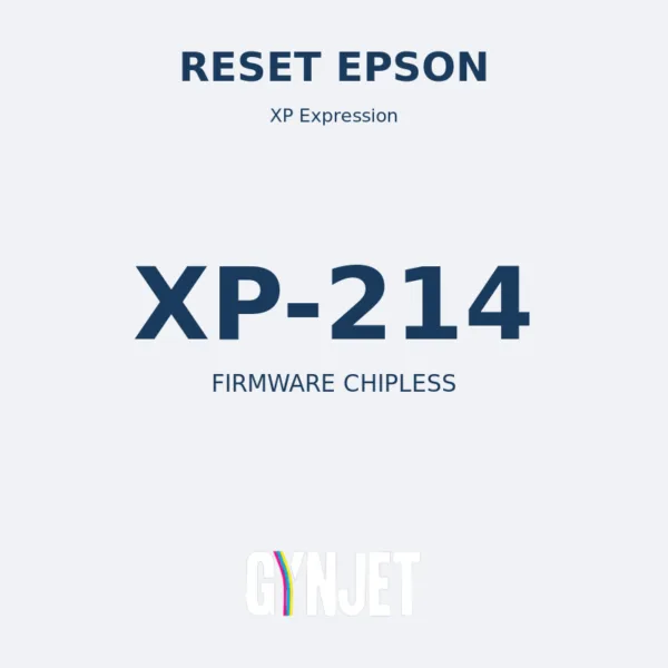 Reset Epson XP-214 - Chave Firmware ChipLess - Gynjet