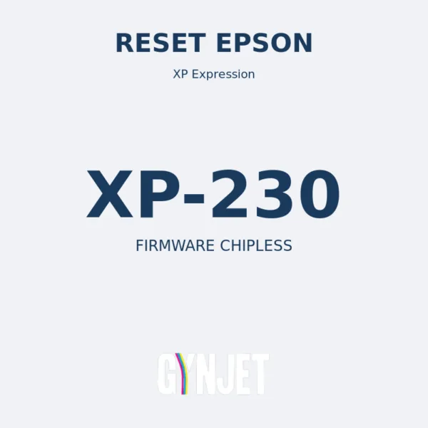 Reset Epson XP-230 - Chave Firmware ChipLess - Gynjet