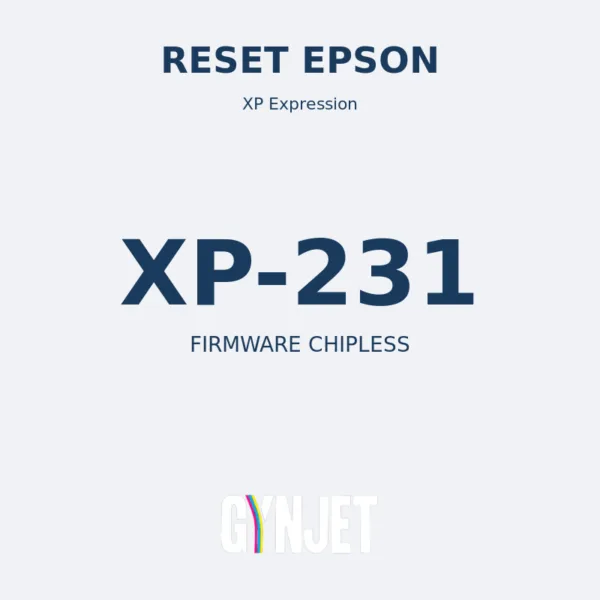 Reset Epson XP-231 - Chave Firmware ChipLess - Gynjet