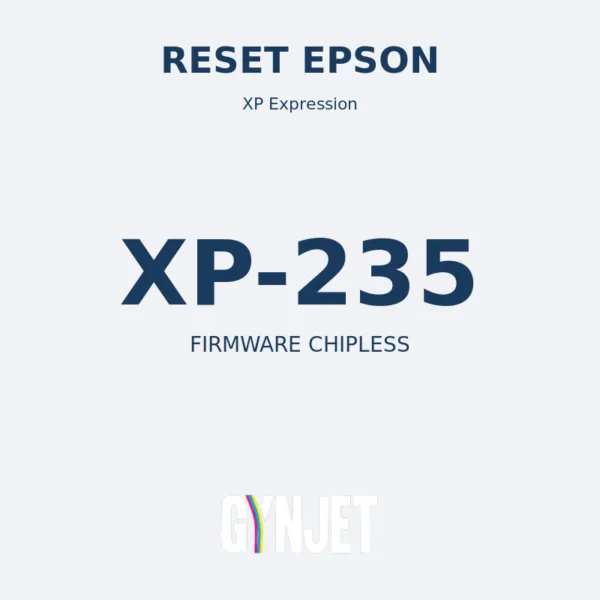 Reset Epson XP-235 - Chave Firmware ChipLess - Gynjet