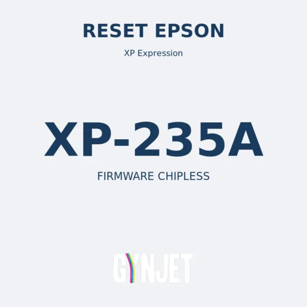 Reset Epson XP-235A - Chave Firmware ChipLess - Gynjet