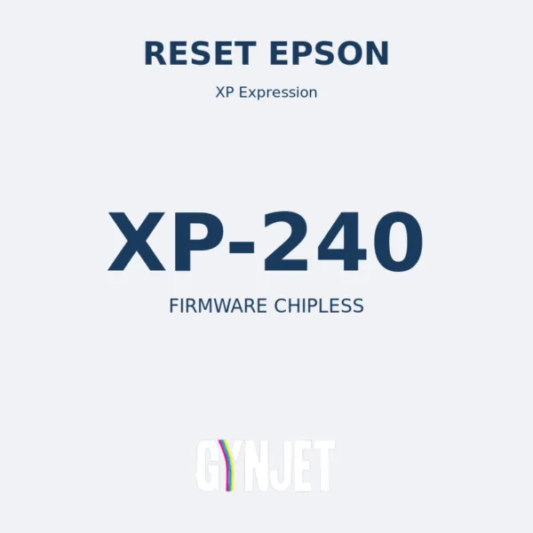 Reset Epson XP-240 - Chave Firmware ChipLess - Gynjet