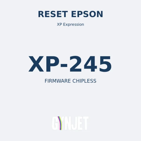 Reset Epson XP-245 - Chave Firmware ChipLess - Gynjet