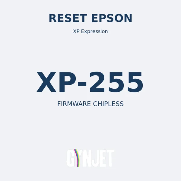 Reset Epson XP-255 - Chave Firmware ChipLess - Gynjet