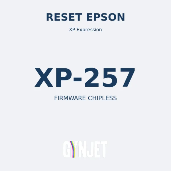Reset Epson XP-257 - Chave Firmware ChipLess - Gynjet