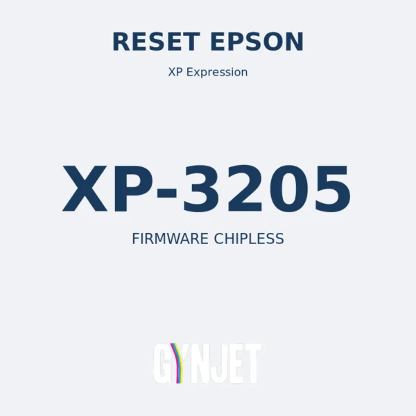 Reset Epson XP-3205 - Chave Firmware ChipLess - Gynjet
