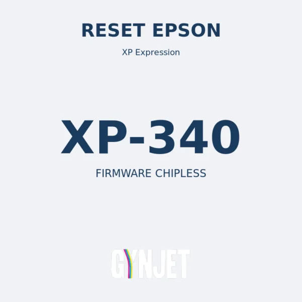 Reset Epson XP-340 - Chave Firmware ChipLess - Gynjet