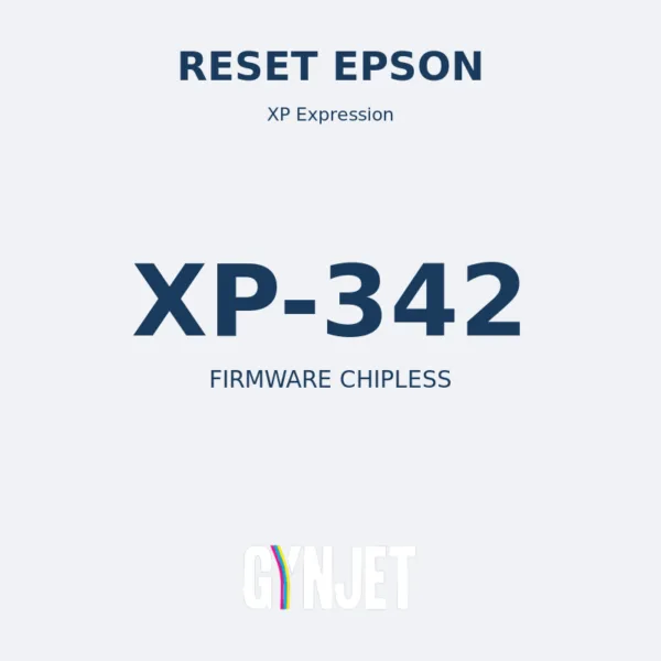 Reset Epson XP-342 - Chave Firmware ChipLess - Gynjet