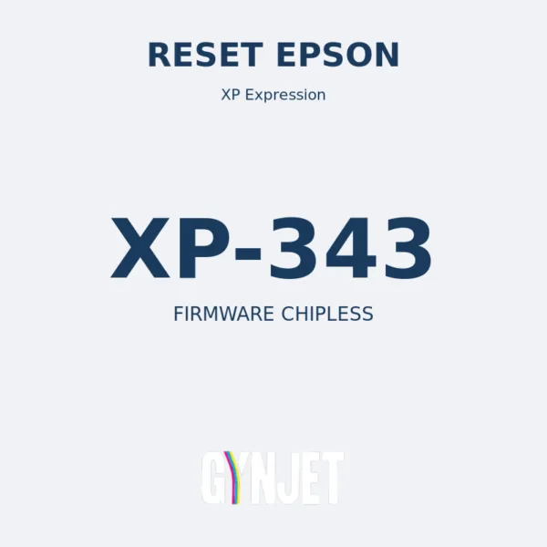 Reset Epson XP-343 - Chave Firmware ChipLess - Gynjet