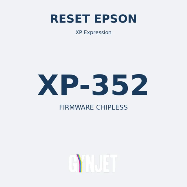Reset Epson XP-352 - Chave Firmware ChipLess - Gynjet