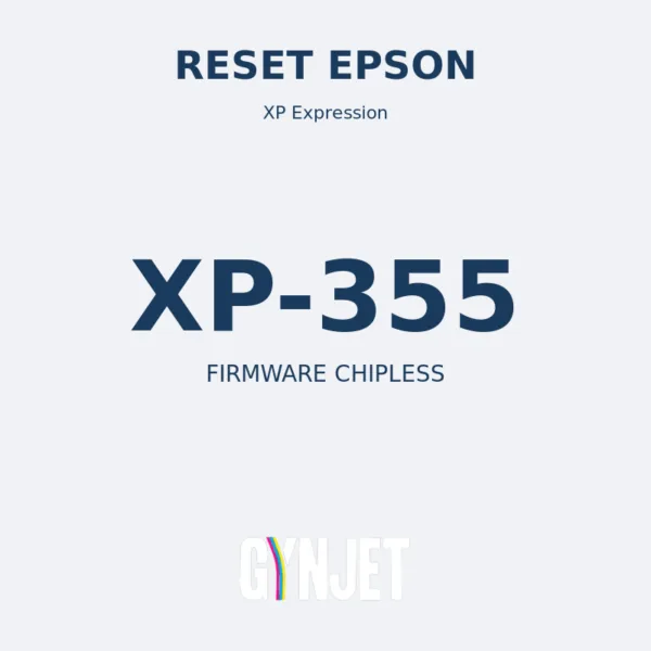 Reset Epson XP-355 - Chave Firmware ChipLess - Gynjet