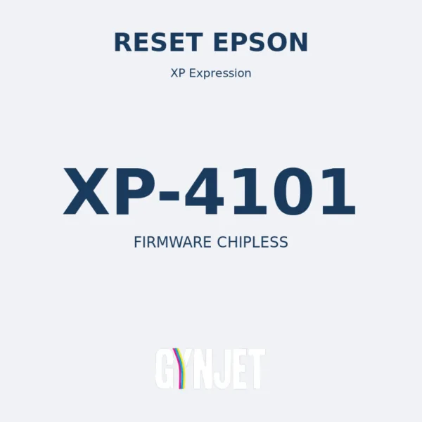 Reset Epson XP-4101 - Chave Firmware ChipLess - Gynjet