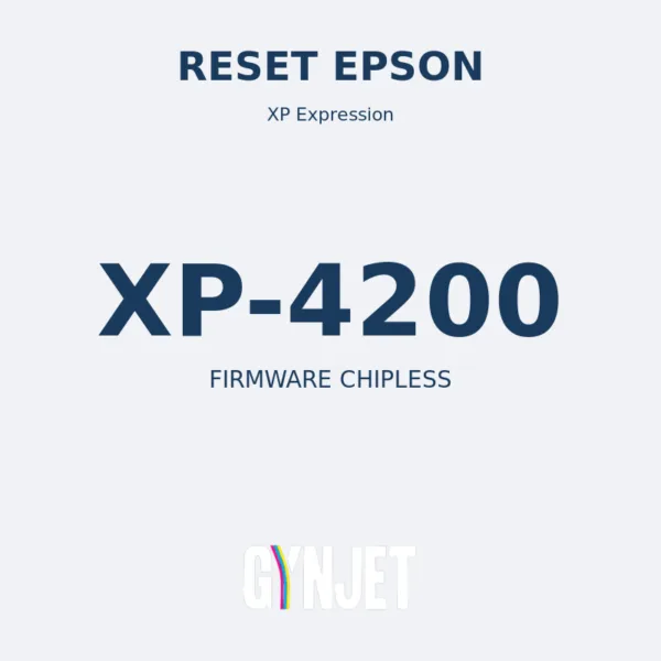 Reset Epson XP-4200 - Chave Firmware ChipLess - Gynjet